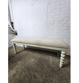 Beige Upholstered Bench