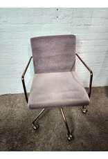 CB2 Rouka Velvet Rolling Office Chair