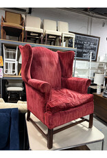 Burgundy Wingback Chair