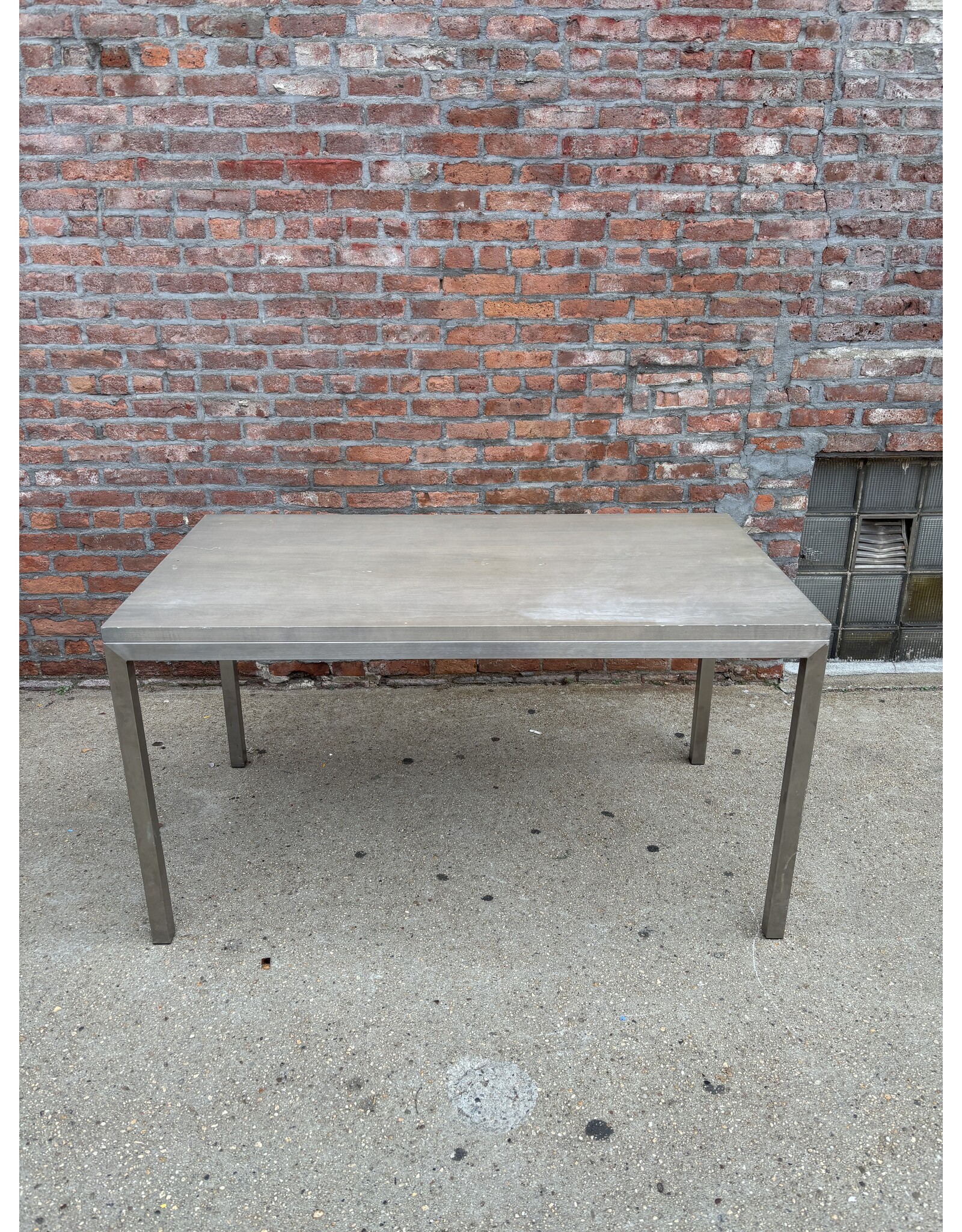 Crate & Barrel Parsons Concrete/Steel Dining Table