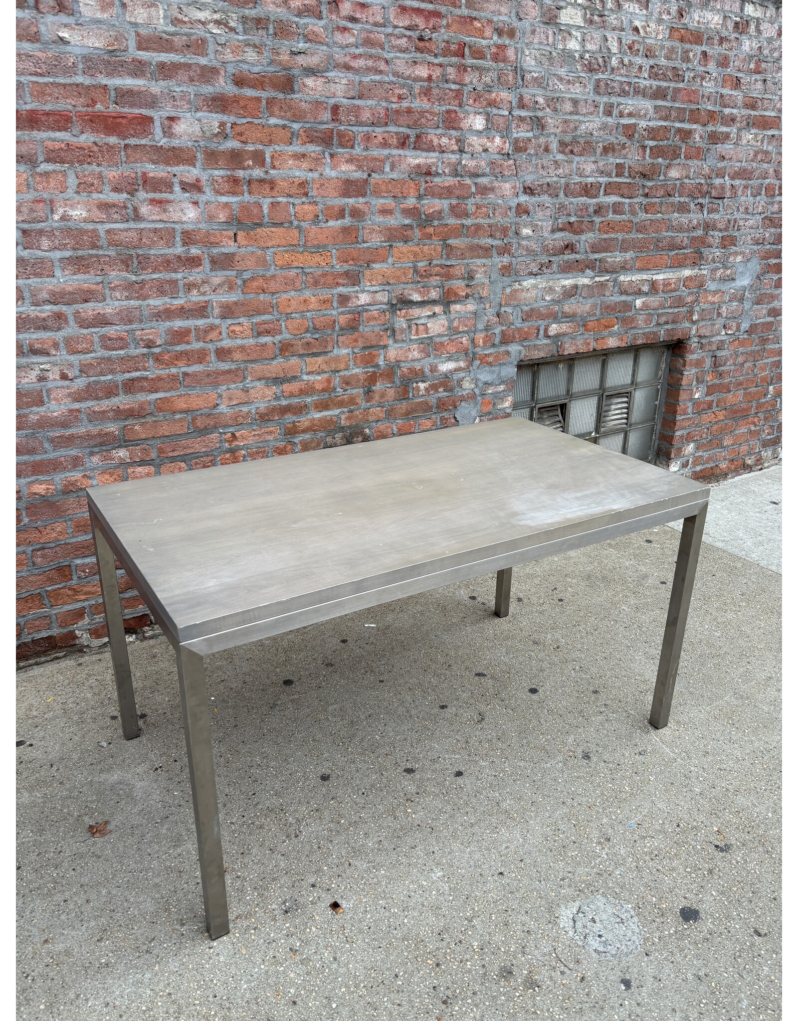 Crate & Barrel Parsons Concrete/Steel Dining Table