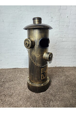 Industrial Bronze Painted Fire Hydrant Novelty Trash Can