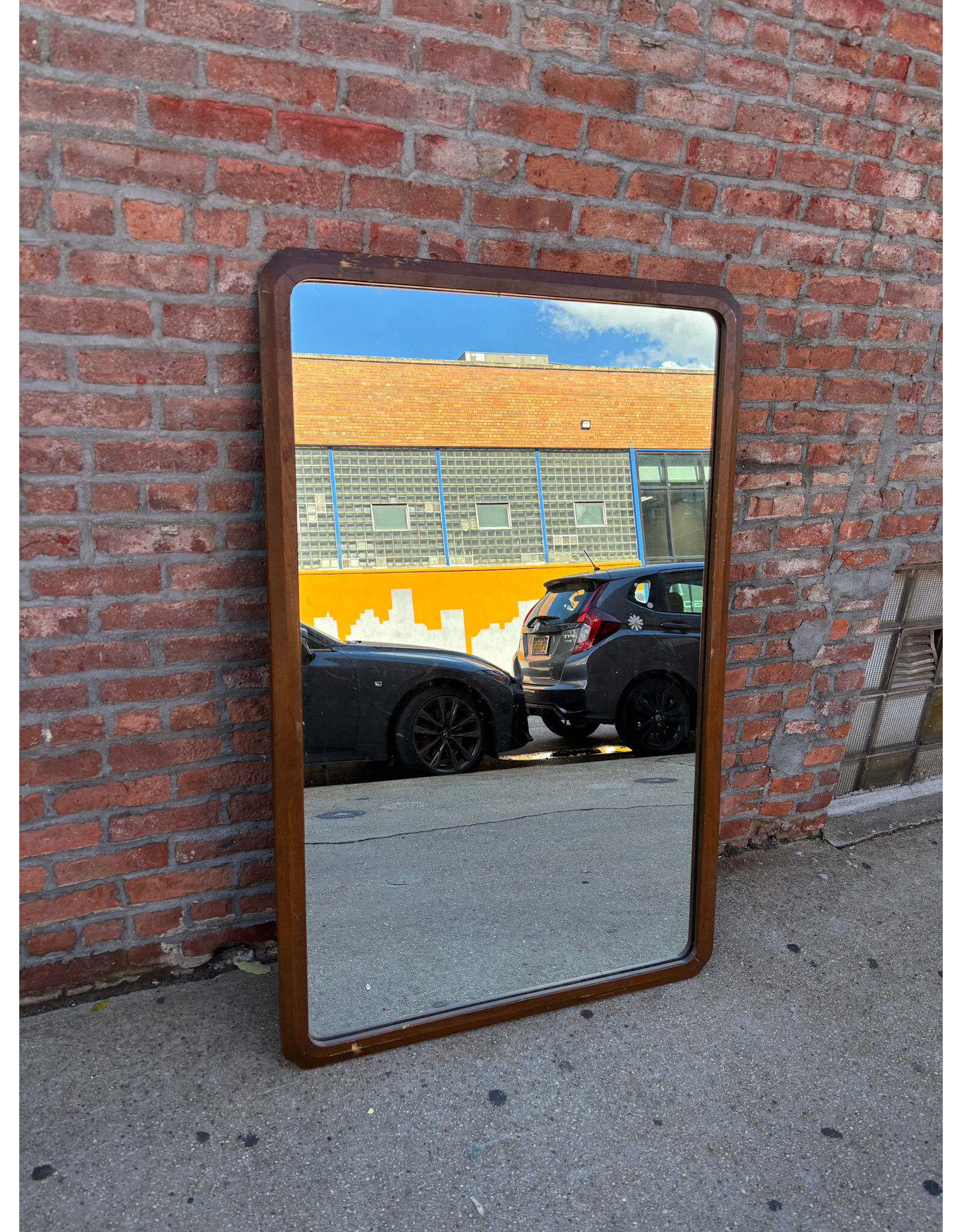 Vintage Teak Mirror