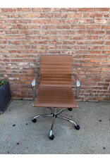 Brown Pleather Office Chair