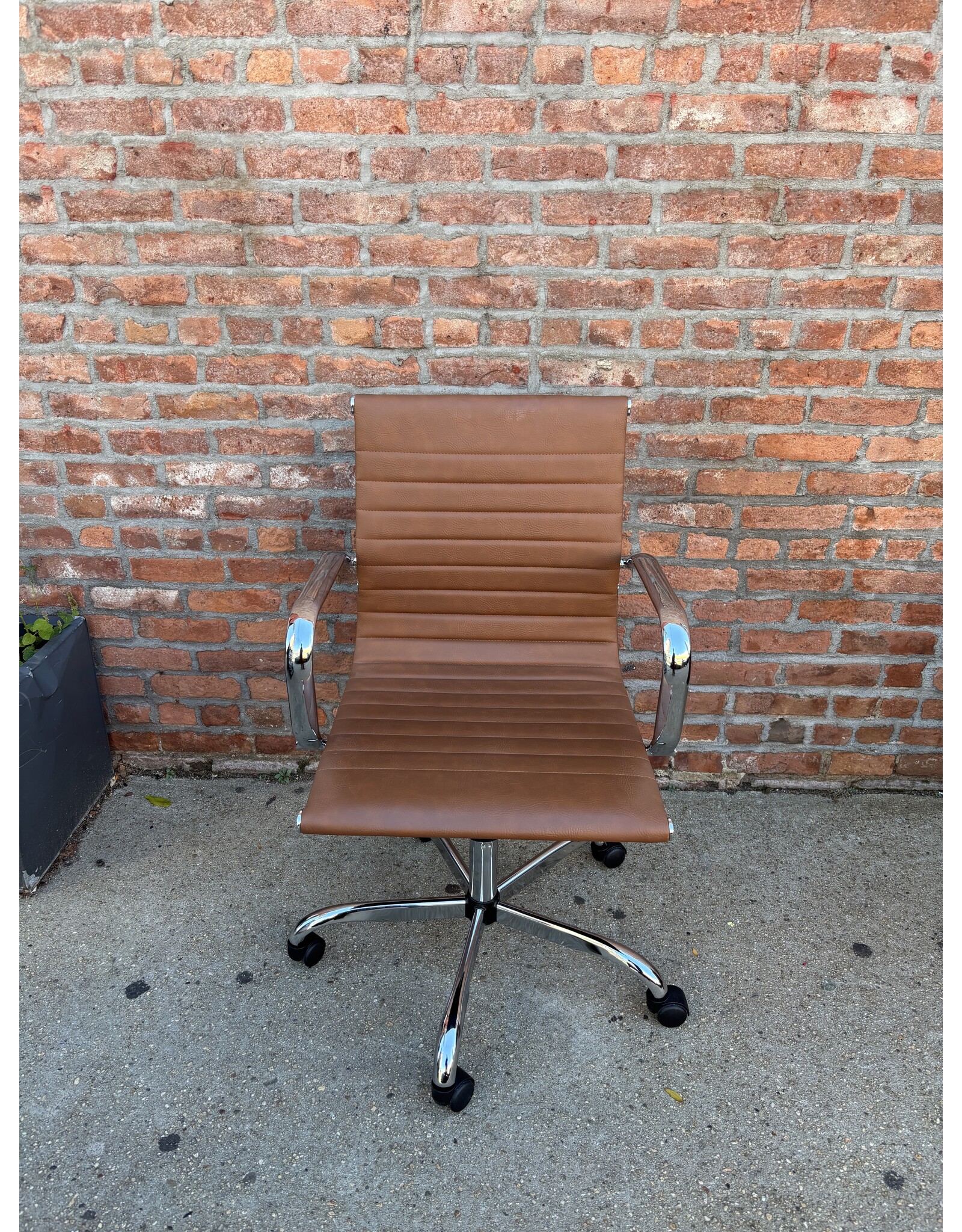 Brown Pleather Office Chair