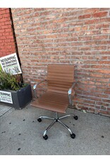 Brown Pleather Office Chair