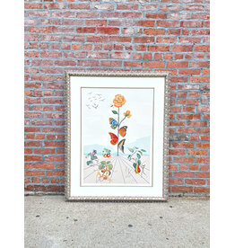 Framed “Flordalí II: La rose papillon" Lithograph by Salvador Dalí