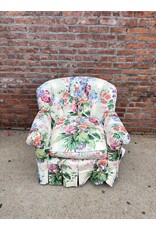 Floral Upholstered Club Chair