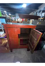 Antique Chinese Red Lacquered Wedding Cabinet Antique Chinese Red Lacquered Wedding Cabinet