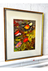 Field of Poppies,  framed watercolor painting