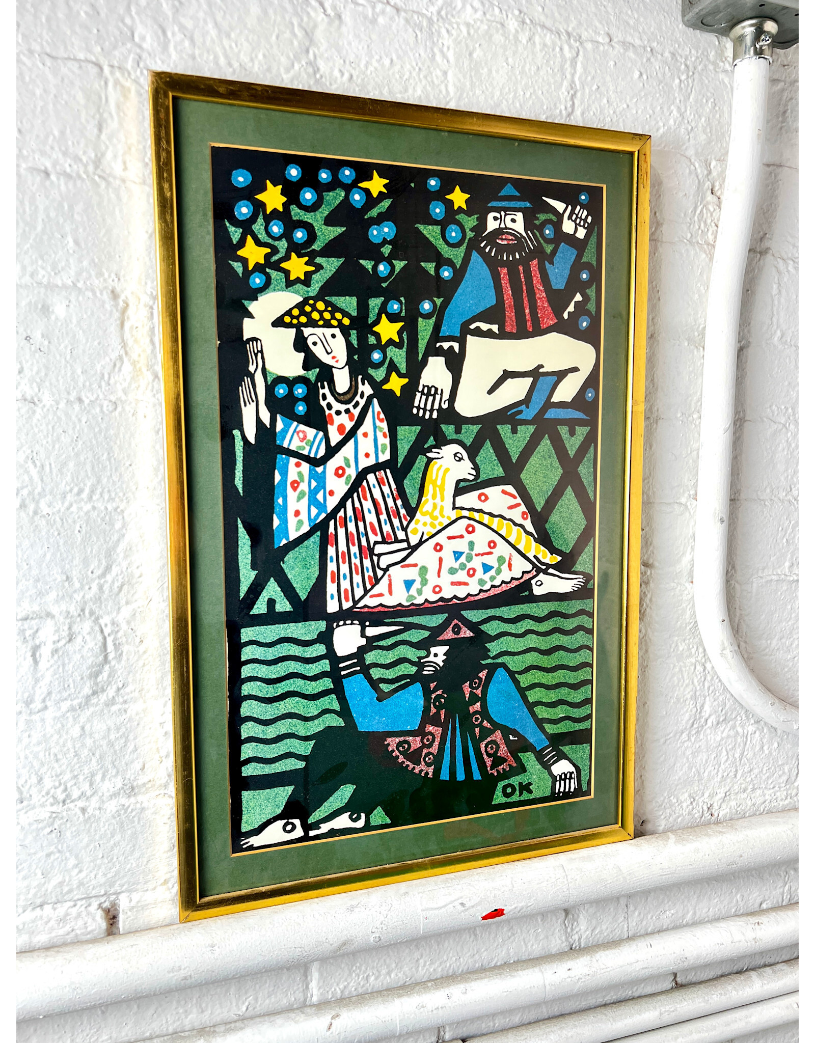 Framed Oskar Kokoschka lithograph