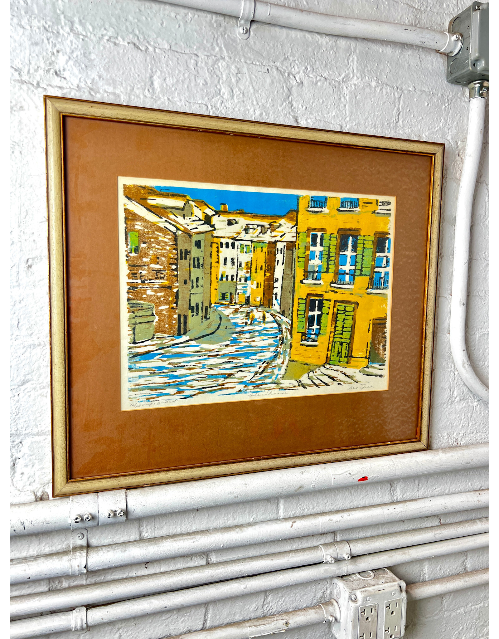 Harbor, 12/20, framed print, sgnd George S. Jack