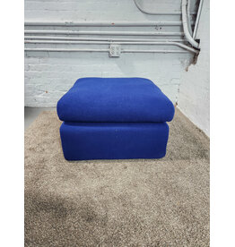 Blue Hay Hackney Pouf Ottoman
