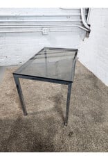 Italian MCM Smoked Glass and Chrome Coffee Table Italian MCM Smoked Glass and Chrome Coffee Table