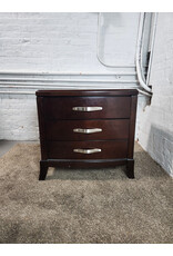 Espresso 3-Drawer Nightstand