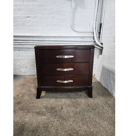 Espresso 3-Drawer Nightstand
