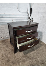 Espresso 3-Drawer Nightstand