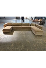 Custom Memphis Style U-Shape Camel Color Mohair Sectional Custom Memphis Style U-Shape Camel Color Mohair Sectional