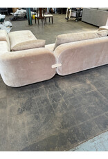 Custom Memphis Style U-Shape Camel Color Mohair Sectional Custom Memphis Style U-Shape Camel Color Mohair Sectional