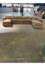 Custom Memphis Style U-Shape Camel Color Mohair Sectional Custom Memphis Style U-Shape Camel Color Mohair Sectional