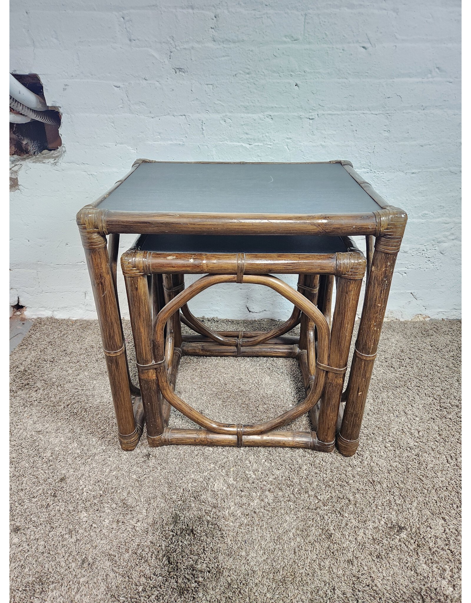 McGuire Bamboo and Slate Nesting Tables