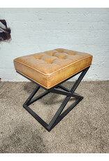 Williams Sonoma Kirkham Tufted Leather Stool Williams Sonoma Kirkham Tufted Leather Stool