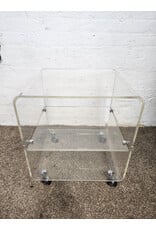 Acrylic Two-tier Rolling Storage Shelf Acrylic Two-tier Rolling Storage Shelf