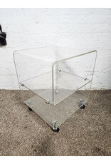 Acrylic Two-tier Rolling Storage Shelf Acrylic Two-tier Rolling Storage Shelf