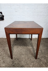 Wooden MCM Side Table with Sewing Drawer Wooden MCM Side Table with Sewing Drawer