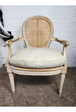 Louis XVI Cane Back with Cushion Armchair Louis XVI Cane Back with Cushion Armchair