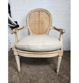 Louis XVI Cane Back with Cushion Armchair