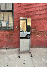 Chrome Floor Full Standing Rolling Mirror Chrome Floor Full Standing Rolling Mirror
