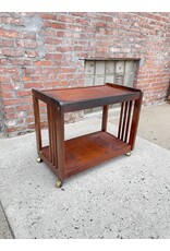 Mid-Century Modern Brass and Mahogany Bar Cart Mid-Century Modern Brass and Mahogany Bar Cart