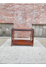 Mid-Century Modern Brass and Mahogany Bar Cart Mid-Century Modern Brass and Mahogany Bar Cart