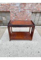 Mid-Century Modern Brass and Mahogany Bar Cart Mid-Century Modern Brass and Mahogany Bar Cart