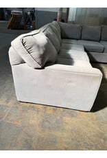Grey 2-Piece Fabric Sectional Sofa