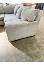 Grey 2-Piece Fabric Sectional Sofa