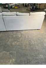 Grey 2-Piece Fabric Sectional Sofa