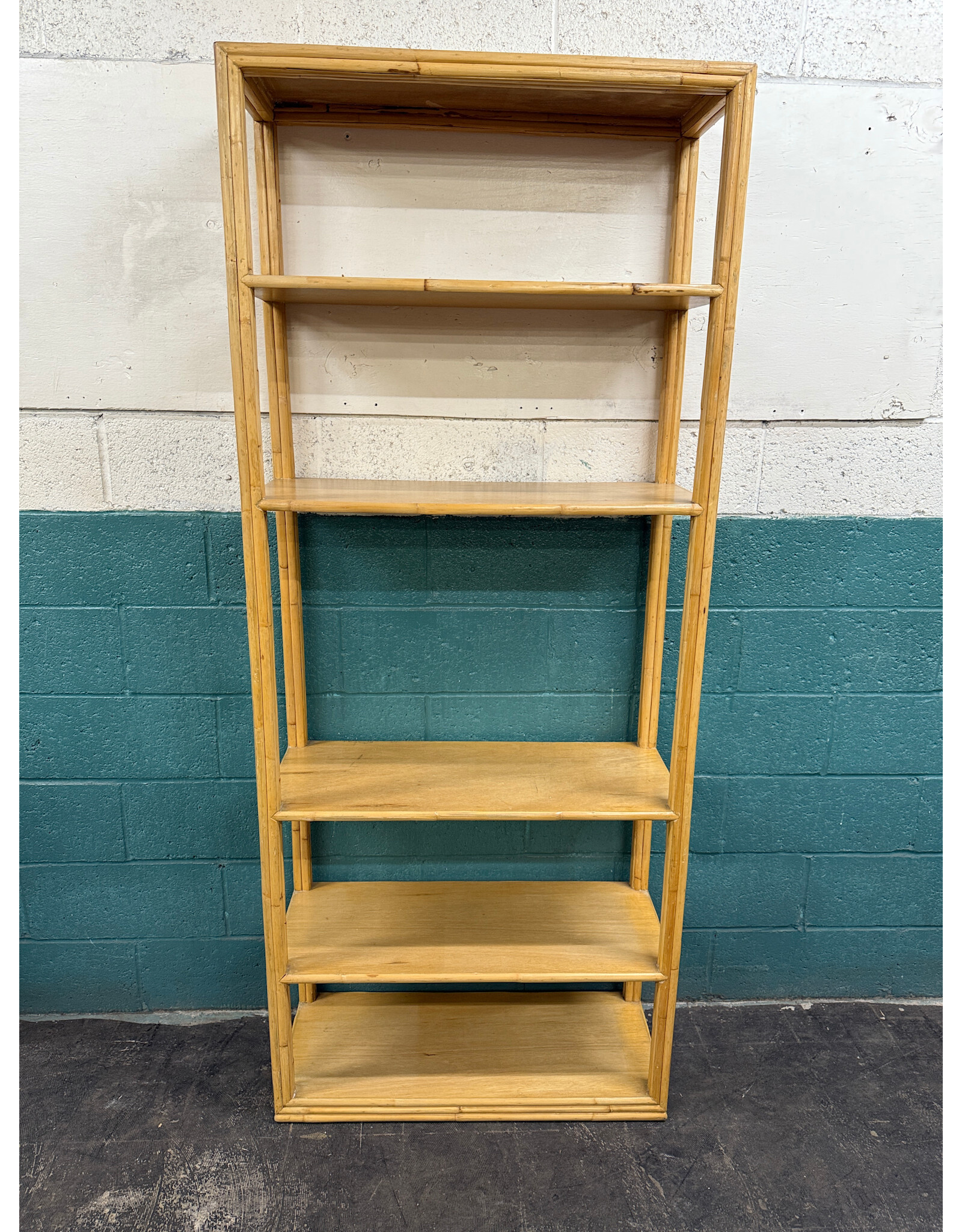 5-Shelf Bamboo Bookcase