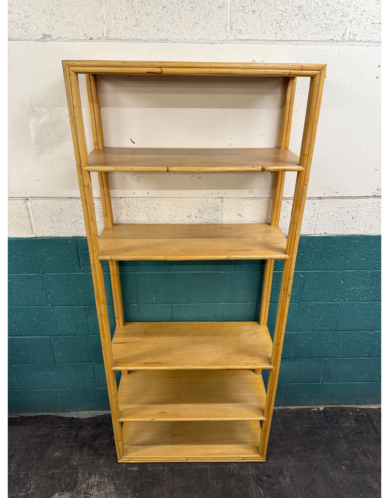 5-Shelf Bamboo Bookcase