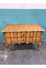 Vintage Baker Fluted Font 2-Drawer Walnut Chest of Drawers