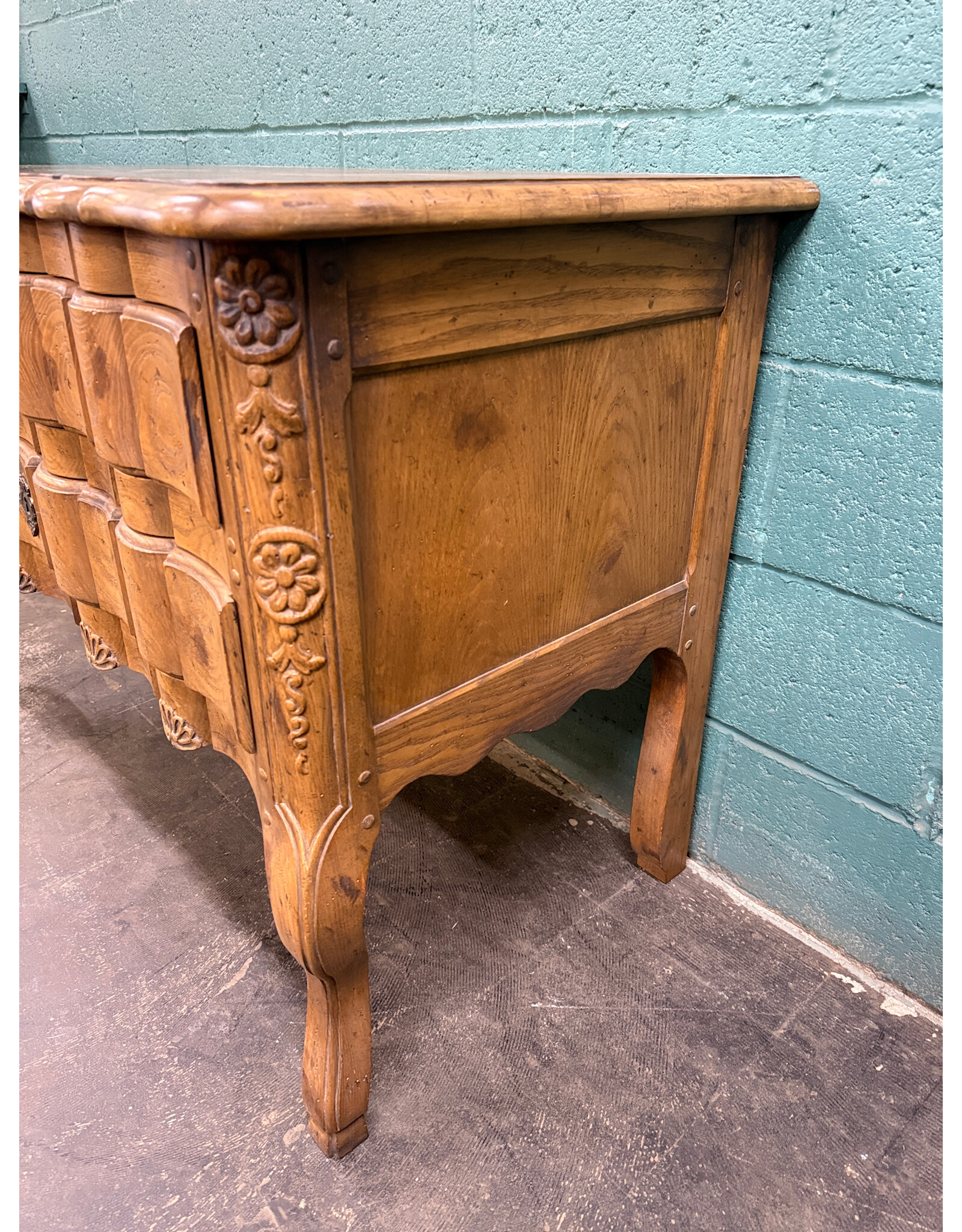 Vintage Baker Fluted Font 2-Drawer Walnut Chest of Drawers