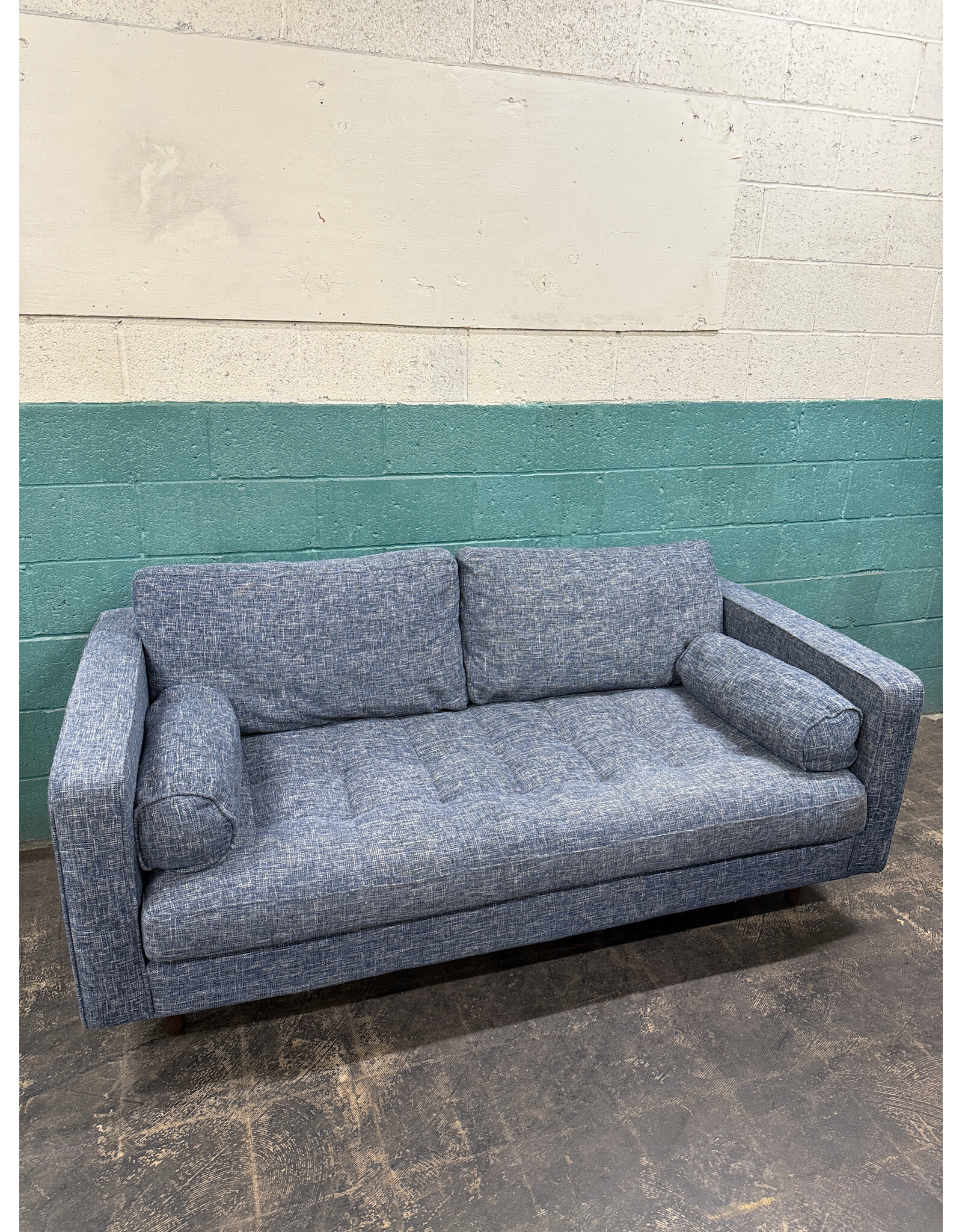 Sven Blue Fabric Tufted Sofa by Article