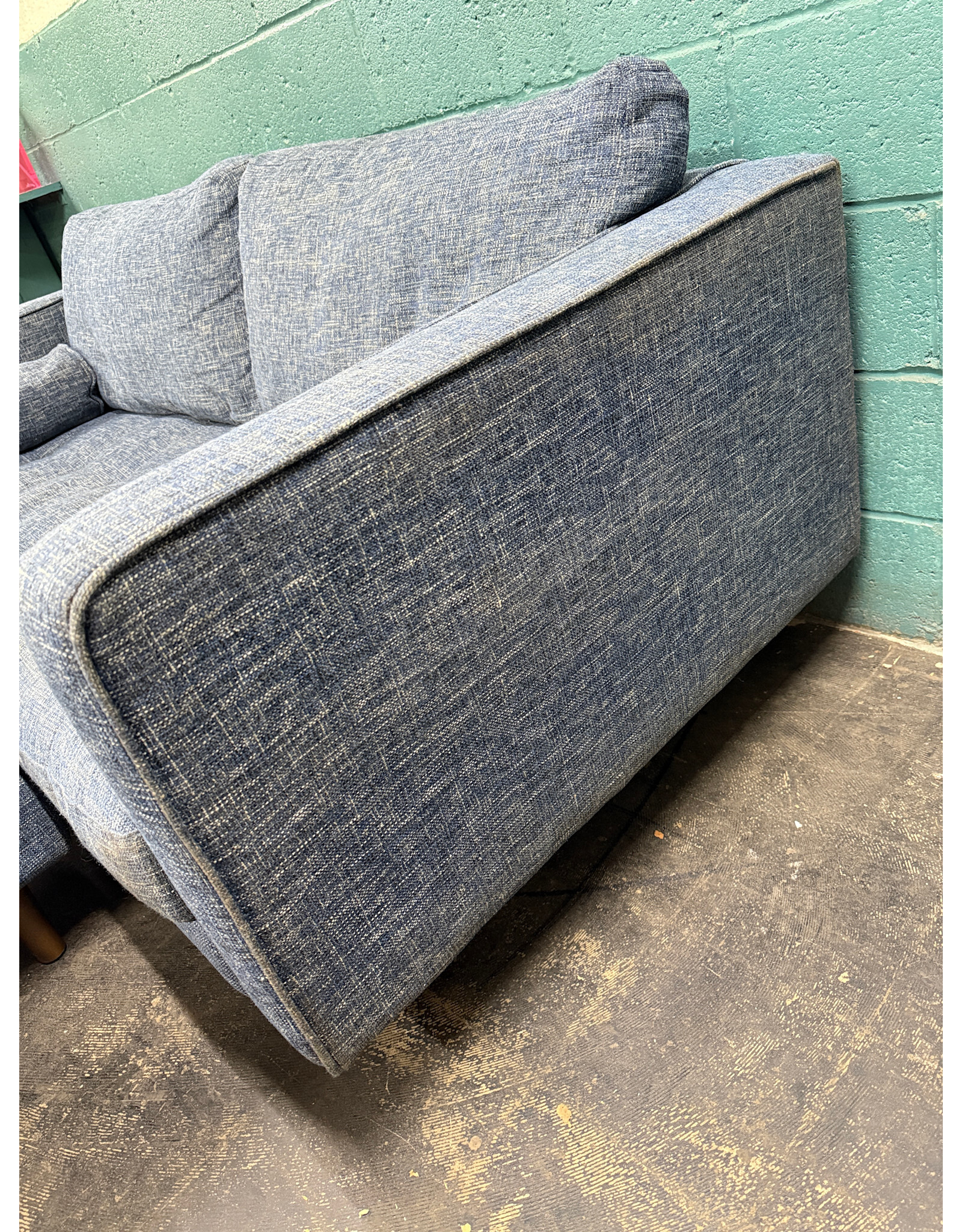 Sven Blue Fabric Tufted Sofa by Article