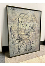 Je Me Contended De Ma Peau by Fritz Rudolf Hug, framed print on canvas