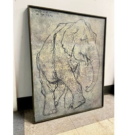 Je Me Contended De Ma Peau by Fritz Rudolf Hug, framed print on canvas