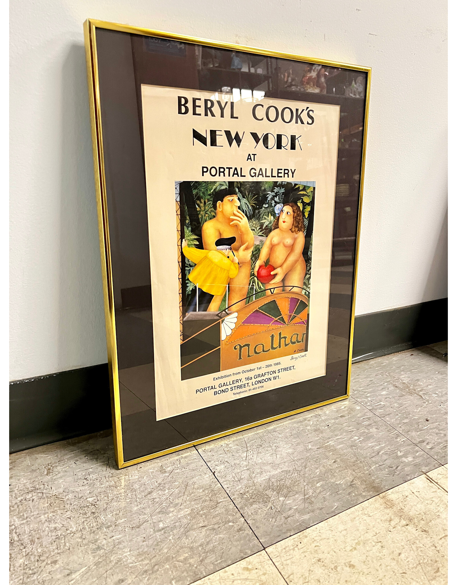 Beryl Cook's New York at Portal Gallery, framed poster