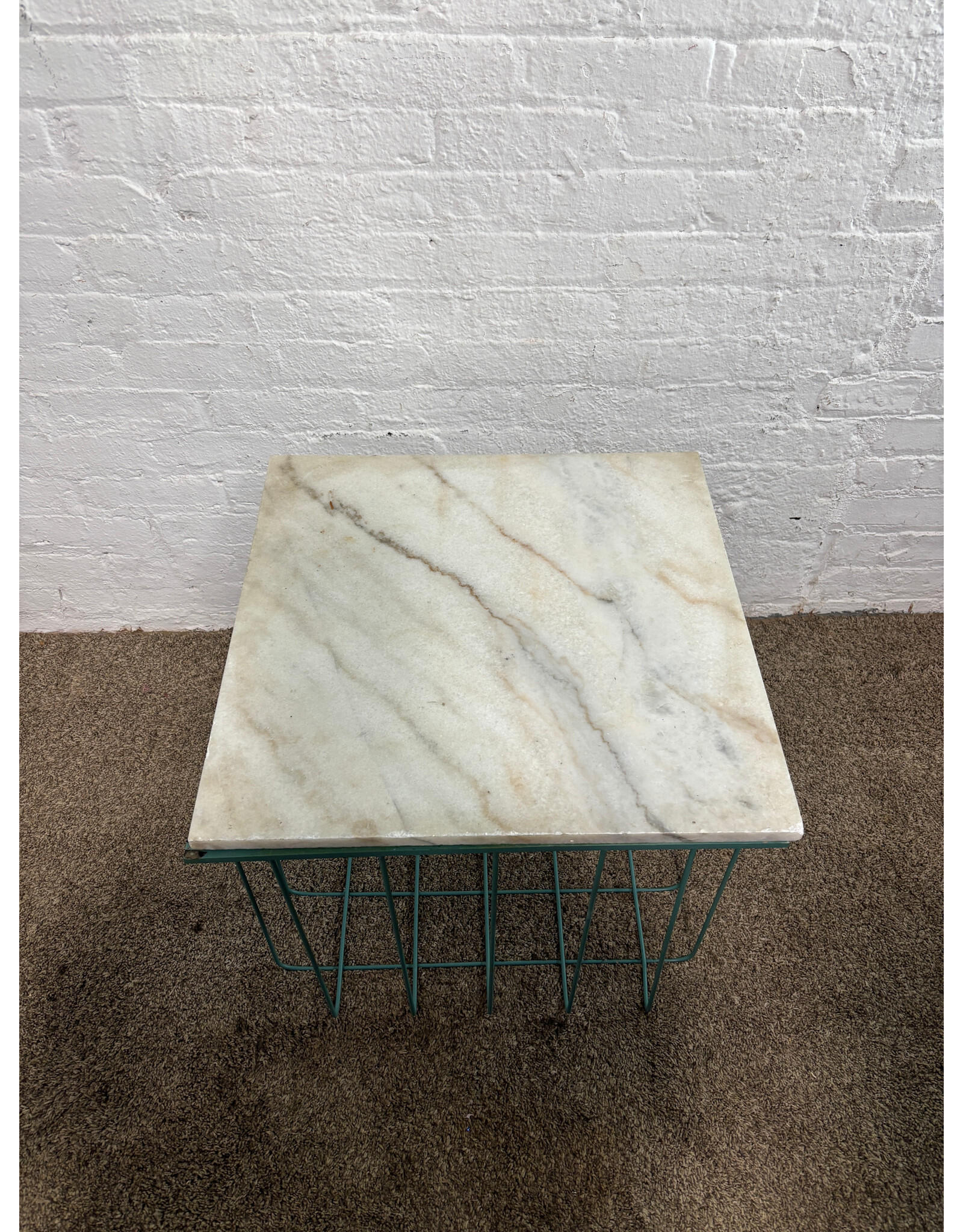 White Marble Side Table