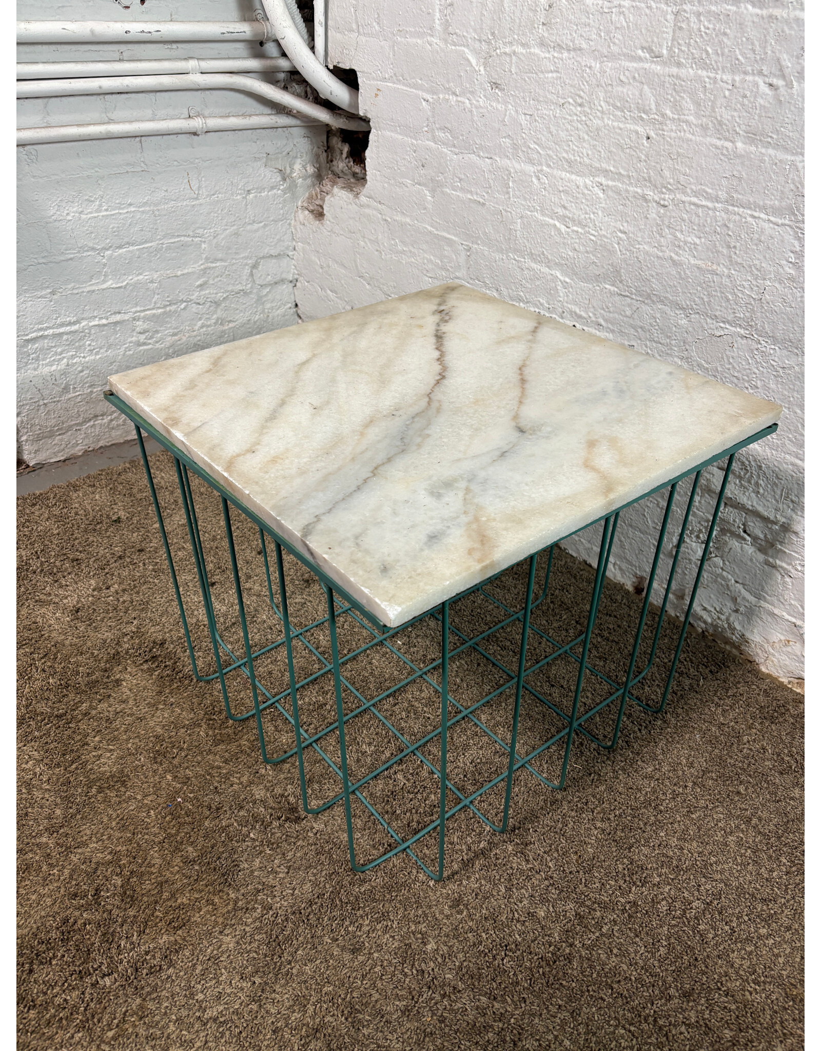 White Marble Side Table