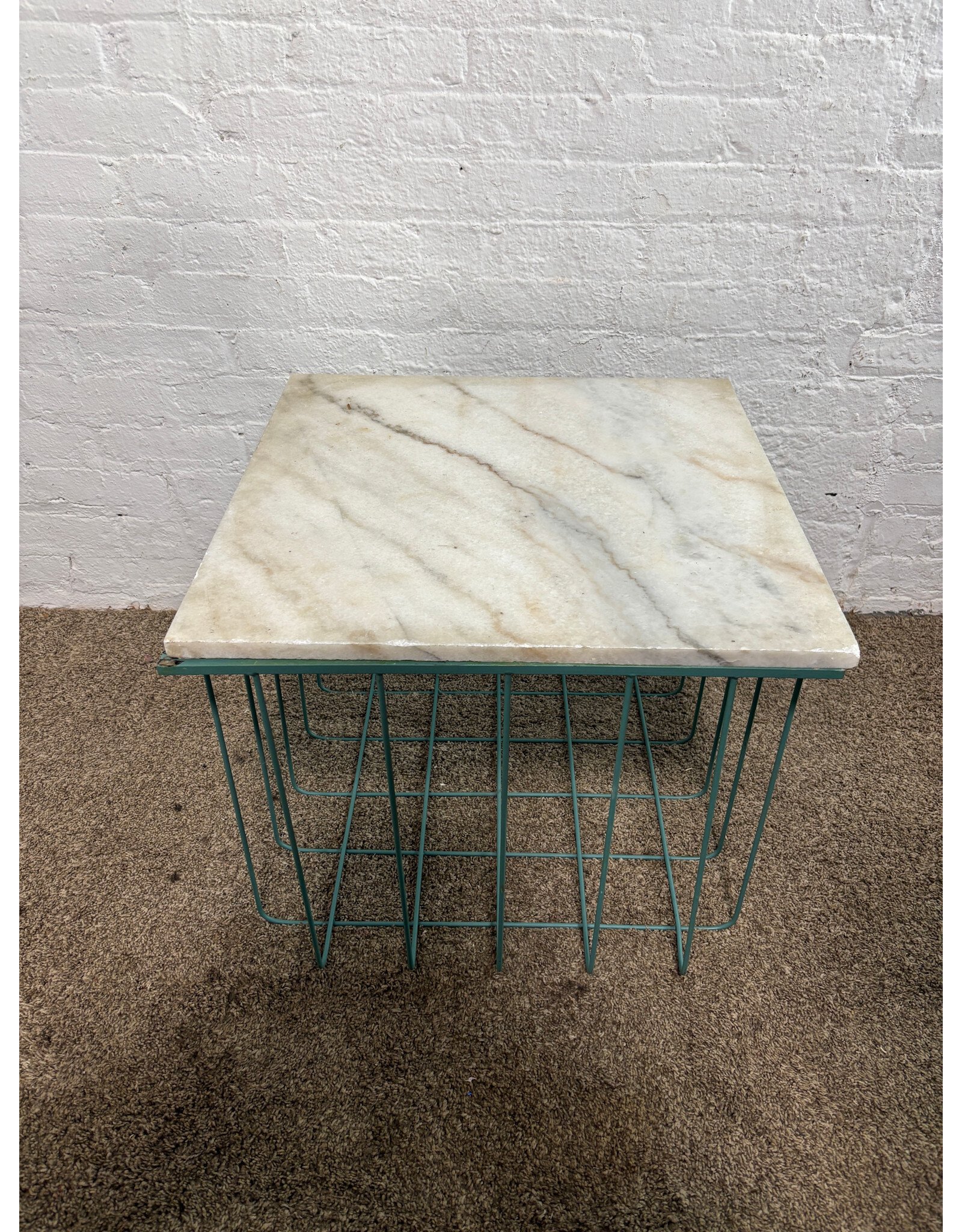 White Marble Side Table